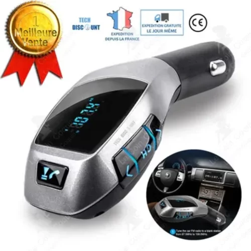 Lecteur MP3 X5 Bluetooth USB, AUX, MP3, Allume-cigare